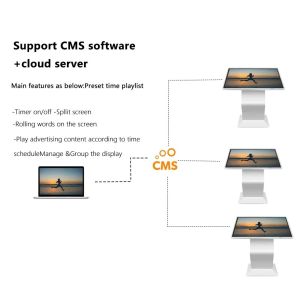 49 Inch Exhibition Hall Interactive Self Service Kiosk Vertical Touch Screen