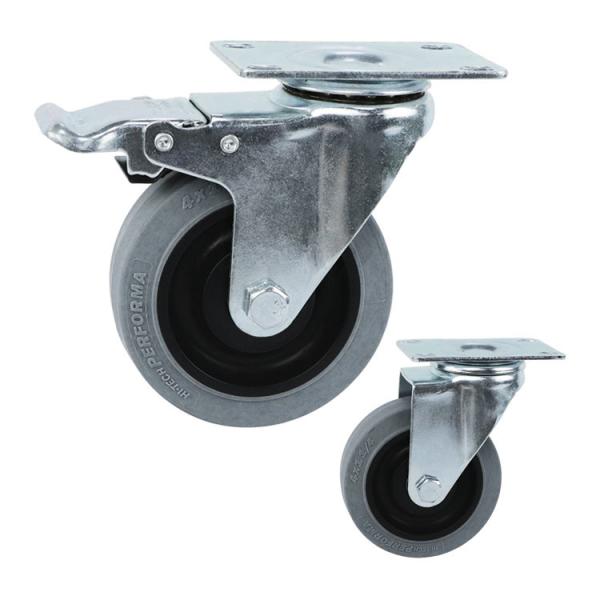 Buy 198lbs Capacity 100mm Caster Wheel , TPR Swivel Trolley Wheels at wholesale prices