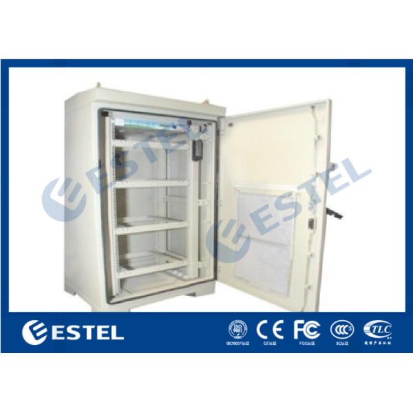 Aluminum Steel Outdoor Telecom Cabinet 19" Racking IP55 Floor Mounting Type