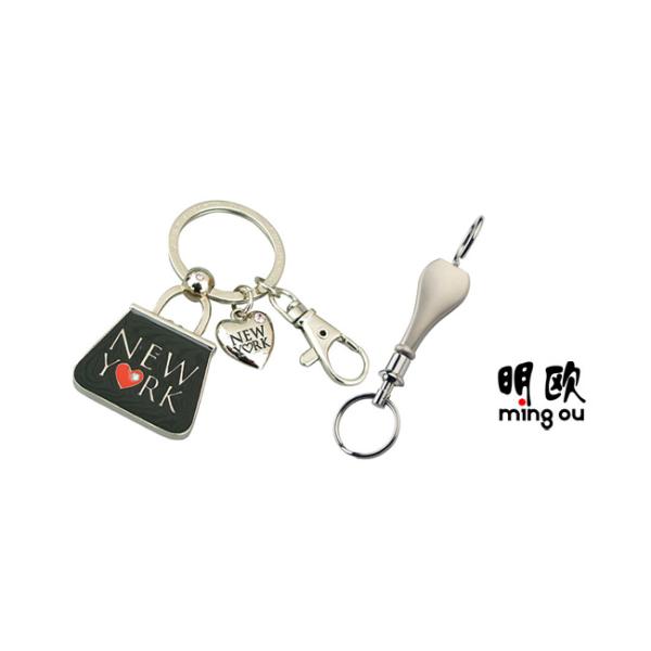 New York Metal Key Ring Zinc Alloy Material With Soft Enamel Fill , Weight 38g