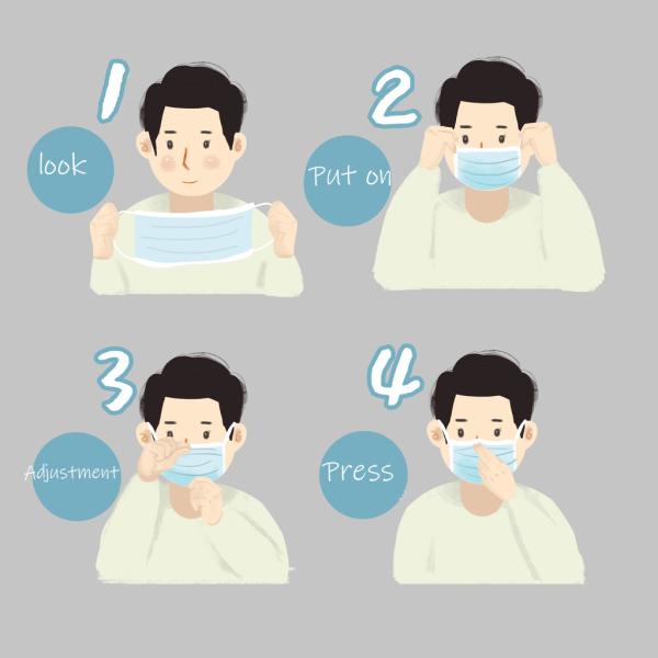 Customized Breathable Disposable Earloop Blue Face Mask 3 Ply For Adult Protection