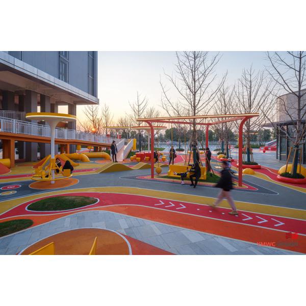 Outdoor Children's Playground Play and Decoration Planning with Custom Print Method