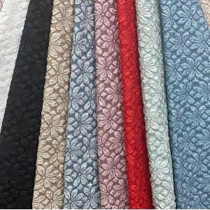 190-200gsm Stretch Embossed Jacquard Fabric Polyester Upholstery Material