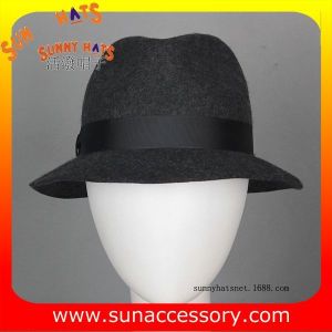 T8981177 Sun Accessory customized fashion winner 100% wool felt fedora hats,