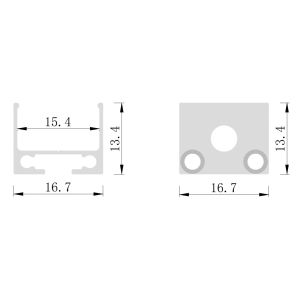 Spary Caoting Suspended LED Aluminium Profile Sandblasting 6063 T5