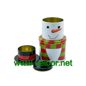 Christmas holiday tin box decorative tin box