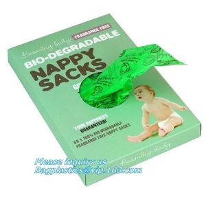 compostable Scented biodegradable nappy bag, fragrant bin bags, disposable nappy