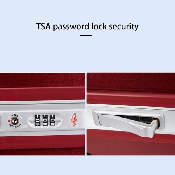 Zipper Closure Luxury 20-inch Aluminum Business Suitcase with Spinner Caster Scratch-resistant Lightweight PC Modern Style Carry-on Luggage