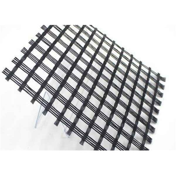 Buy Bitumen Road Repair Biaxial Yarn Glass Fiber Geogrid Length 100m at wholesale prices