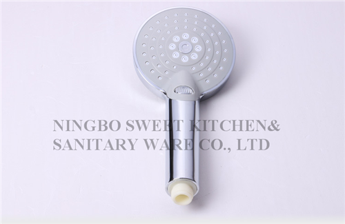 chrome plating shower head hand shower set round overhead shower rain shower ABS bathroom shower