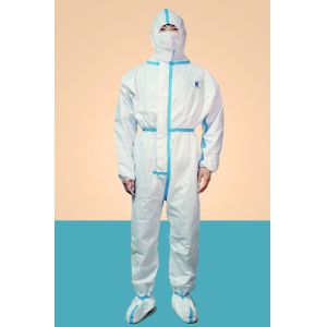 Hospital Work Disposable Protective Coverall Asbestos Suits Eco Friendly