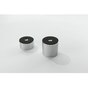 Zinc Alloy Aluminum Furniture Handles And Knobs Silver Paint Cylindrical Pillar