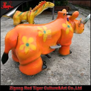 220V Animatronic Dinosaur Ride Children Age Speed Adjustable