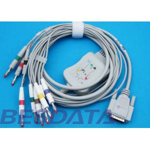 10 Leads ECG EKG Cable IEC Needle / Clip / Banana Electrode Compatible BJ-901D