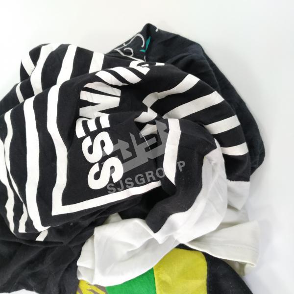 100 Cotton Waste Industrial Mixed Color T Shirt Rags Machine Wiping Rags Mixed