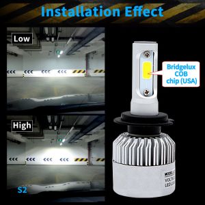 Super bright Auto Car H8 H11 H7 H4 H1 LED Headlights 6500K 72W 8000LM COB Bulbs