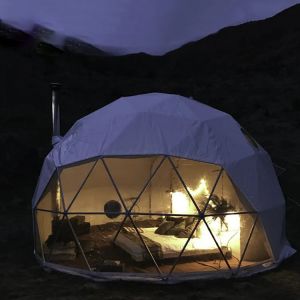 Colorful Family Inflatable Dome Tent Geodesic PVC Fabric Half Sphere Tent