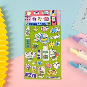 Hand Account Puffy Animal Stickers 2.5mm Diary Decoration Stickers