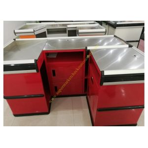 Fashion Metal Cash Counter Reception Desk Furniture Mirror Polished