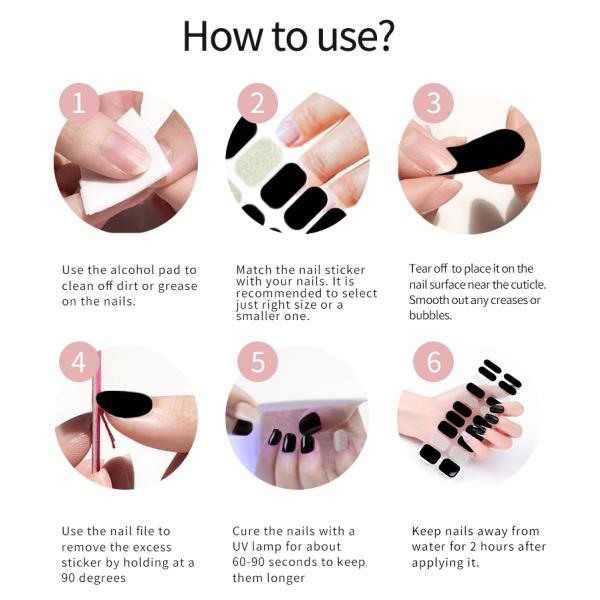 Wholesale Valentine Semi Cured Wraps Long Lasting Gel Nail Stickers New Arrival Styles Nail Gel Wraps