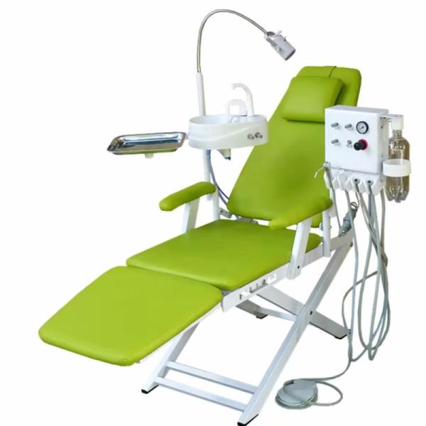 Buy Light Weight Dental Portable Chair Unit Mobile Folding Chair with Led Light Work with Portable Turbine Unit at wholesale prices
