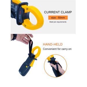 True RMS Auto Range Digital Power Clamp Meter 9999 Counts Low Battery Indication