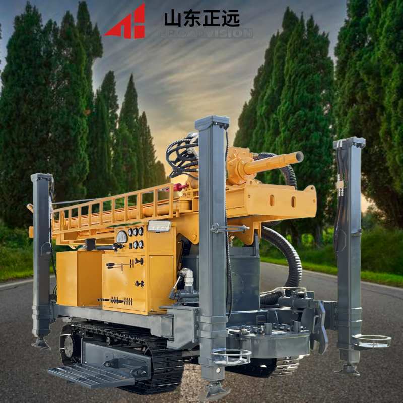 Rotating torque: 8500/4250, 350-meter durable crawler-type water well drilling