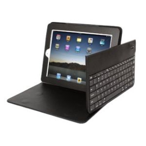 Ergonomic Design Black iPad 2 Bluetooth Keyboard Case With 76 Keys / Photo Frame