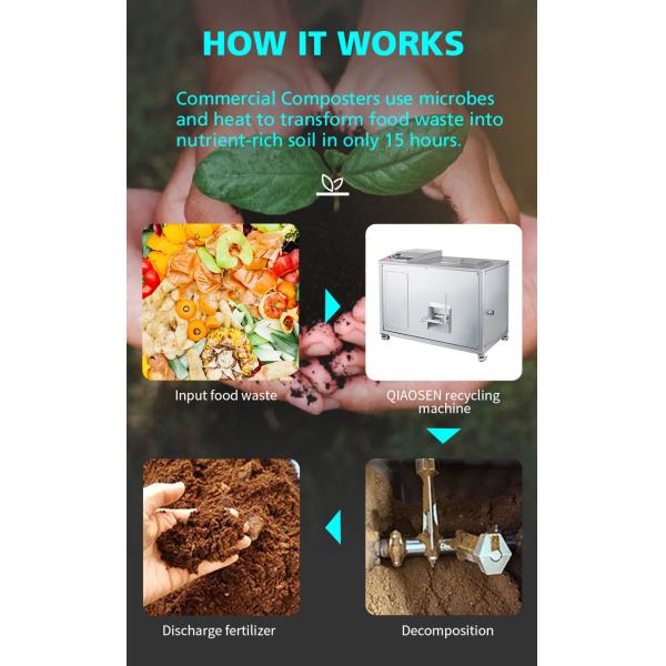 500/day Organic Waste Composting Machine Food Waste Compost