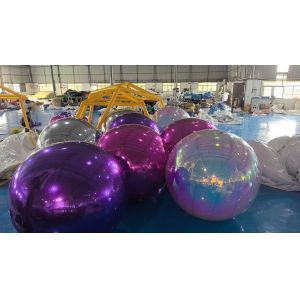 Outdoor Pvc Hanging Inflatable Mirror Balloon Giant Inflatable Silver Mirror
