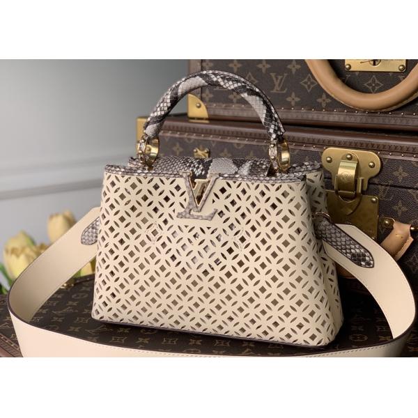 Buy Hollow Out Womens Luxury Handbag , Snakeskin Off White Crossbody Bag at wholesale prices