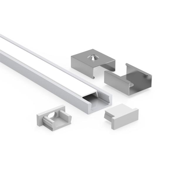 LED aluminum profile with polycarbonate diffuser installed