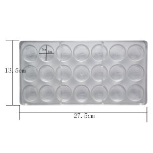 Rectangle Coin Shaped Chocolate Moulds Polycarbonate PC Chocolate Mould