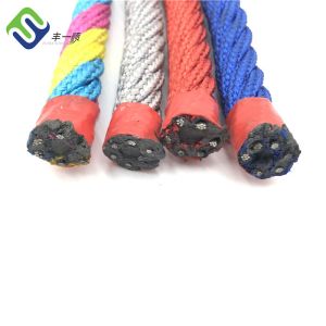 6 Strand 16mm Polyester Combination Rope Playground Wire Rope For Climbing Nets