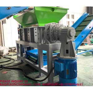 Plastic Bottle recycling, Plastics Shredder Balde Machine, Double Shaft Shredder