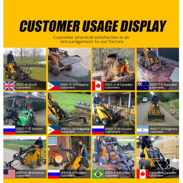 Yanmar Engine Diesel Closed System Skid Steer Loader Attachment Wheel Skid Loader on Sale