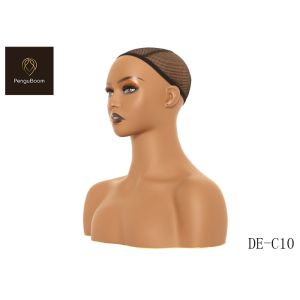 Hair Salon Mannequin Head With Shoulders Full Bust Pierceable