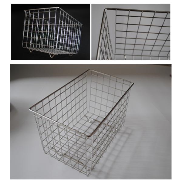 Wire Mesh Strainer Disinfection Stackable Wire Baskets Food Grade Metal