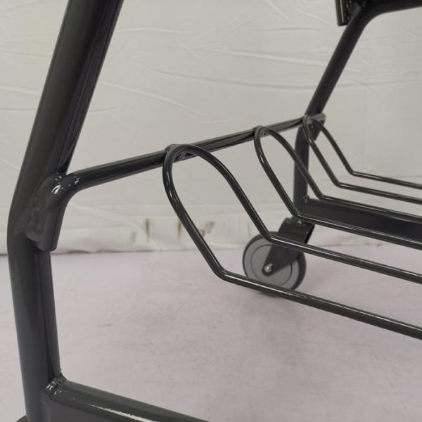 American Style 125L Warehouse Grocery Shopping Trolley With Collision Angle Tente TPR Wheels