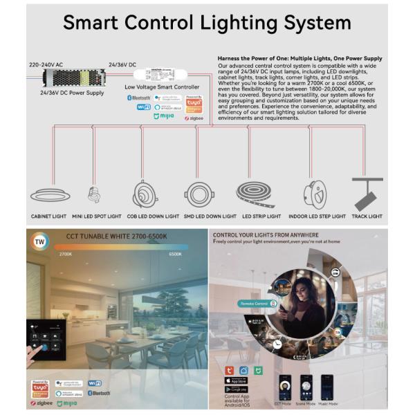 Tunable White 10W LED Downlight 24V/36V DC 2700-6500K Recessed Downlight