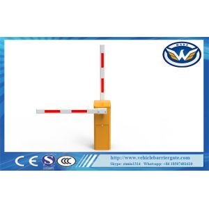 Heavy Duty Automatic Boom Barrier RS485 24VDC Brushless Motor With Two Fence