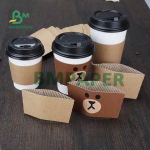 E Flute Single Wall Corrugated Cardboard Sheets For Brown Coffee Cup Cover