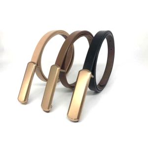 Quality Smooth Buckle Thin 1.5cm Women's Fashion Leather Belts for sale