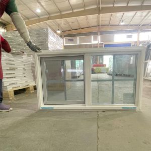 Black Profile Color UPVC Sliding Window With Grid And 14 Years Production