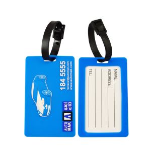 Promotional Soft PVC Rubber Silicone Made 3D Logo Embossed Luggage Tags For