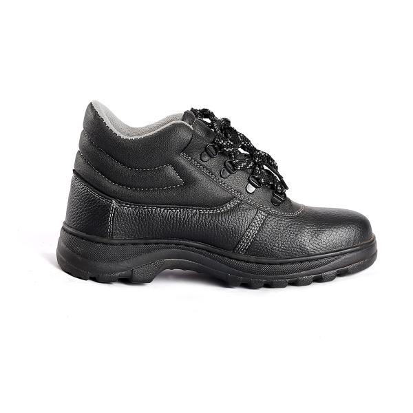 Anti Smash Slip Resistant Middle Cut Safety Shoes Leather Material Additional Features