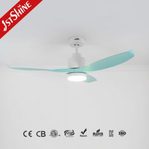 Dimming Light 52 Inches Ceiling Fan Modern 3 Green Blades With DC Motor
