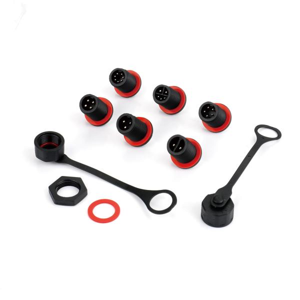 Buy Male PCB 6Pin Circular Connector PA9T Gold Plated Customized at wholesale prices