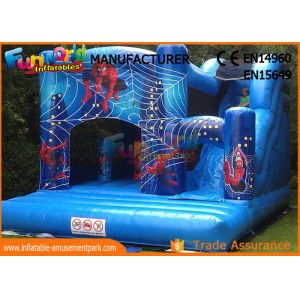 Bule Commercial Inflatable Slide / Castillos Hinchables Spiderman Jumping Castle