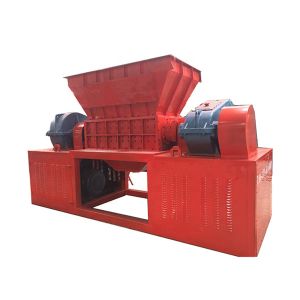 China Double Shaft 2.2t 0.4T/H Waste Paper Crushing Machine on sale